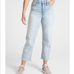 Athleta Sculptek Straight Ankle Jean Light Wash